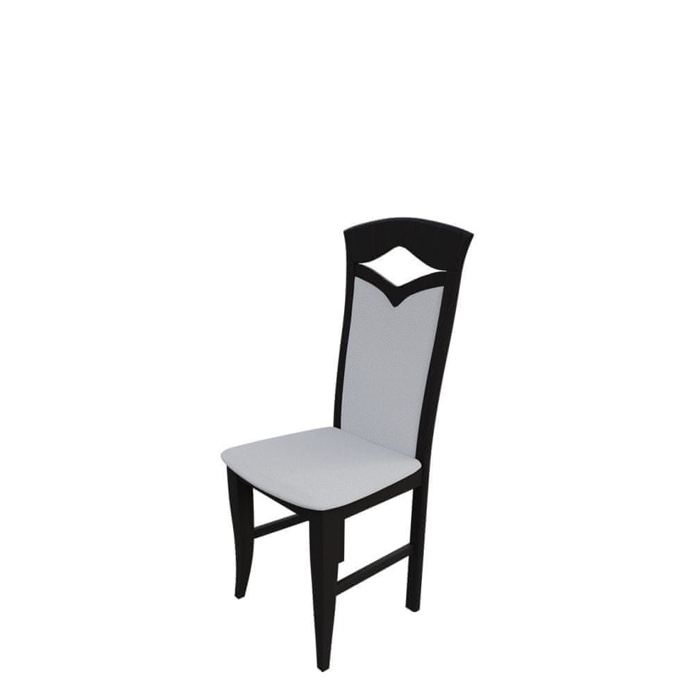 Veneti Jedálenská stolička MOVILE 30 - wenge / biela ekokoža